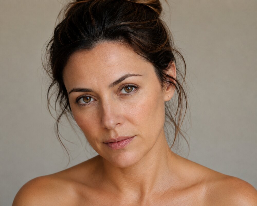 Woman looking directly at camera